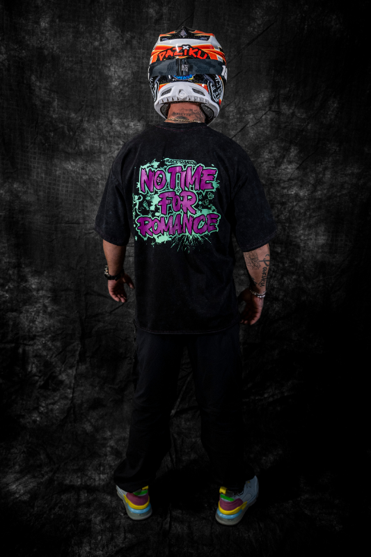 T-shirt No Time For Romance Washed